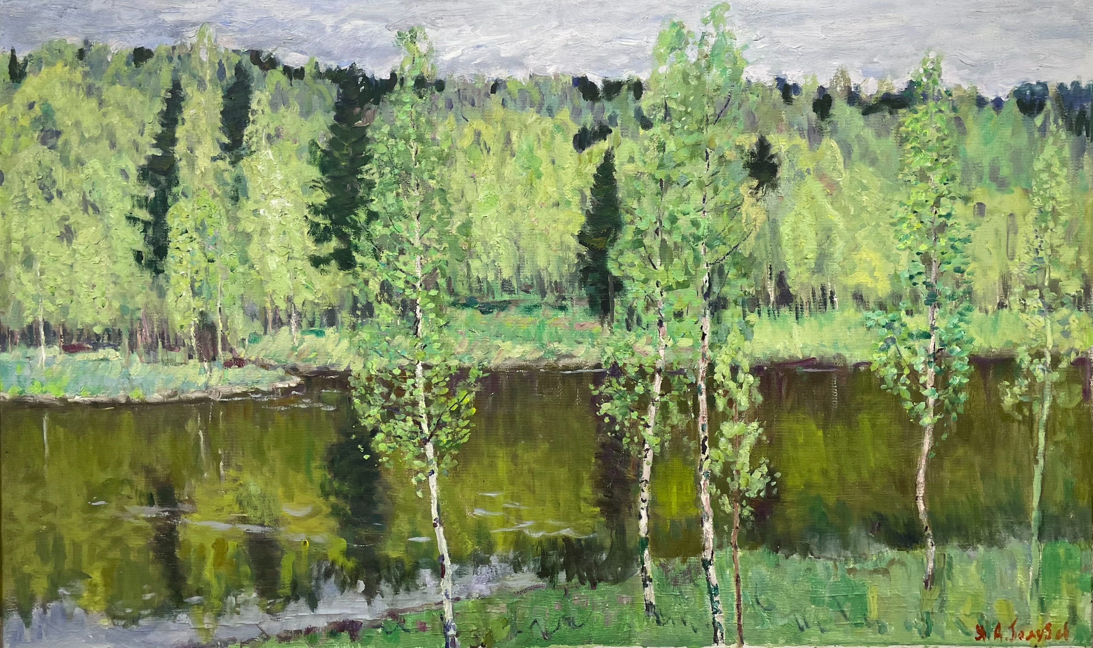 Голубев Яков Андреевич. Пейзаж с рекой Голубев Яков Андреевич. Пейзаж с рекой