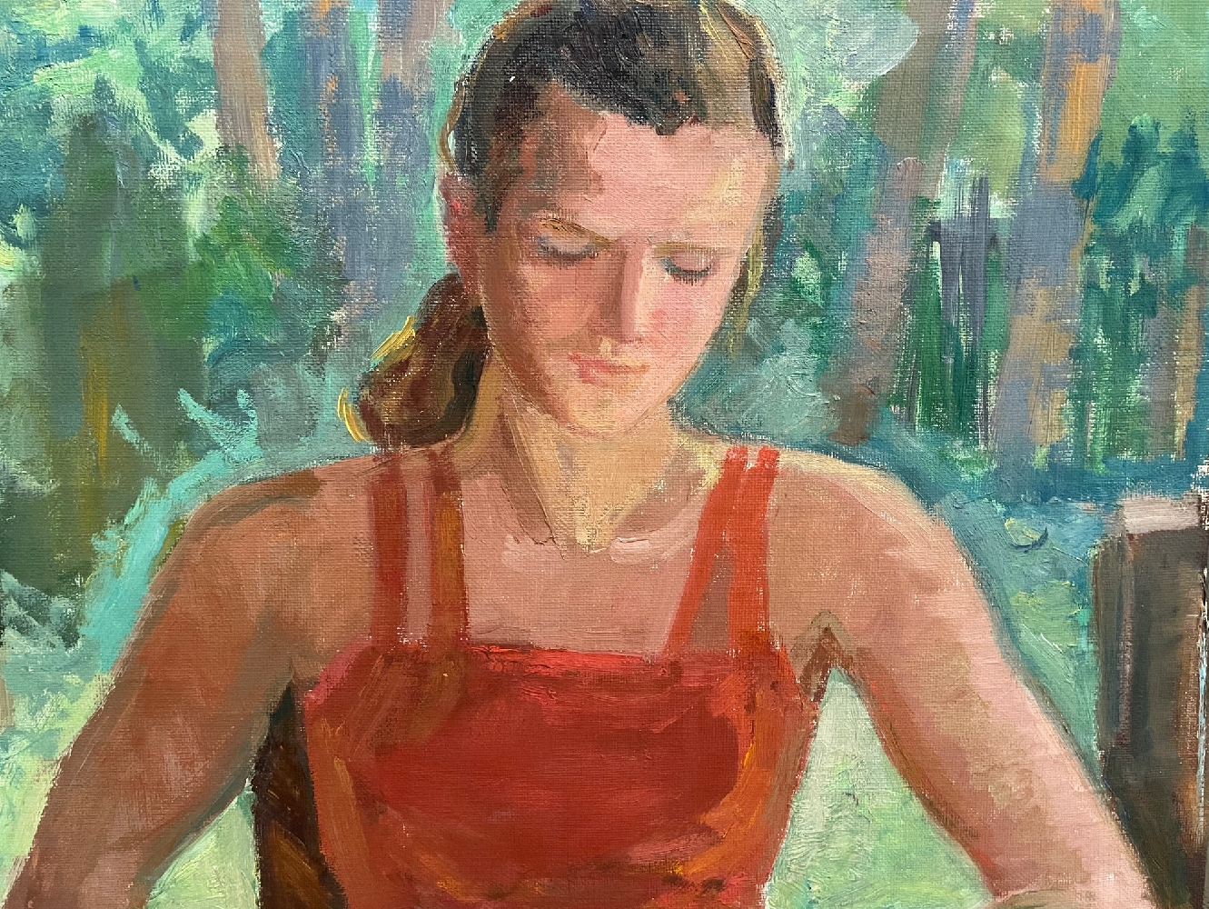 Зернова Екатерина Сергеевна. Портрет в красном сарафане
