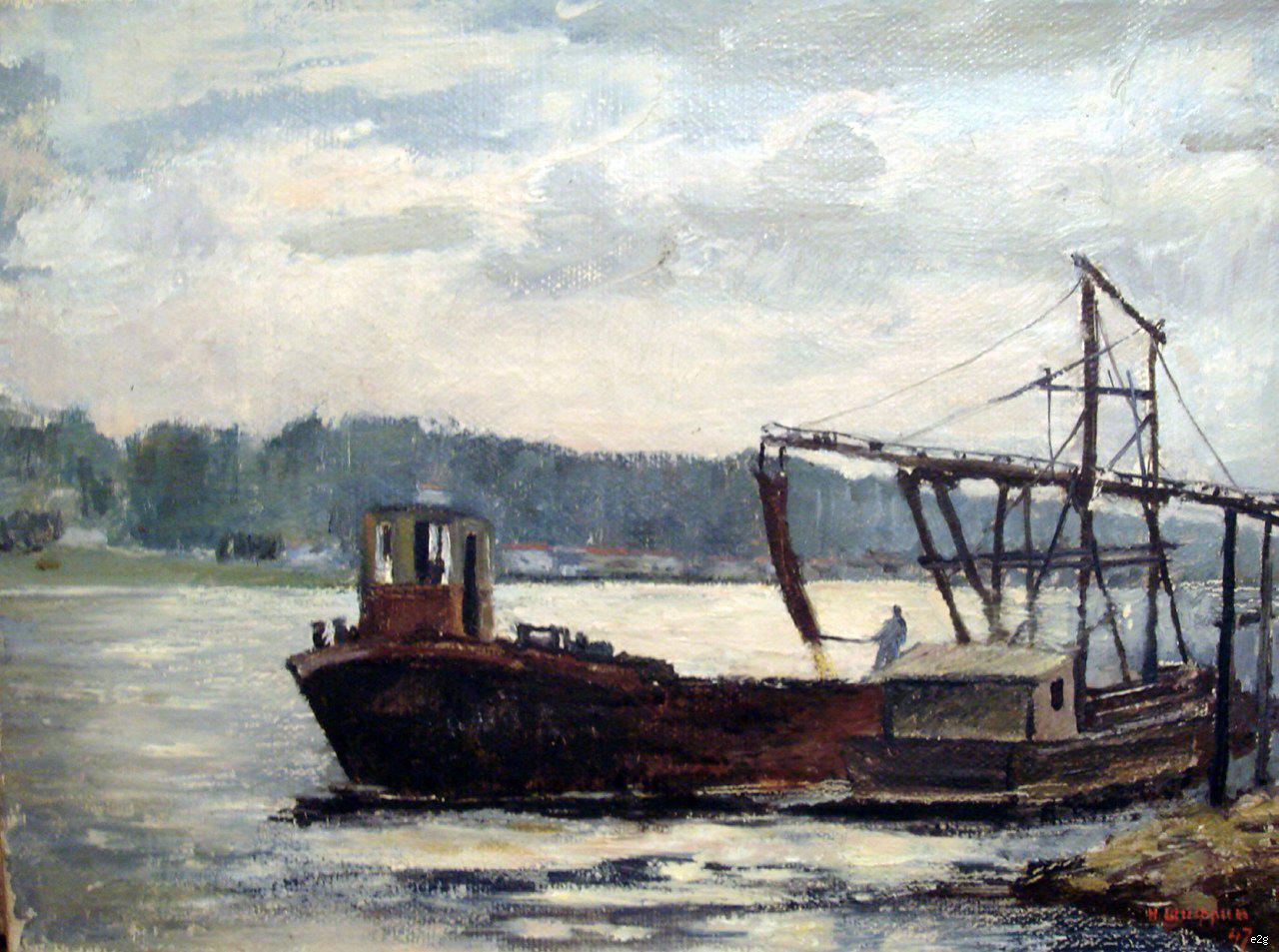 Шифрин Ниссон Абрамович. Баржа. Плес Шифрин Ниссон Абрамович. Баржа. Плес