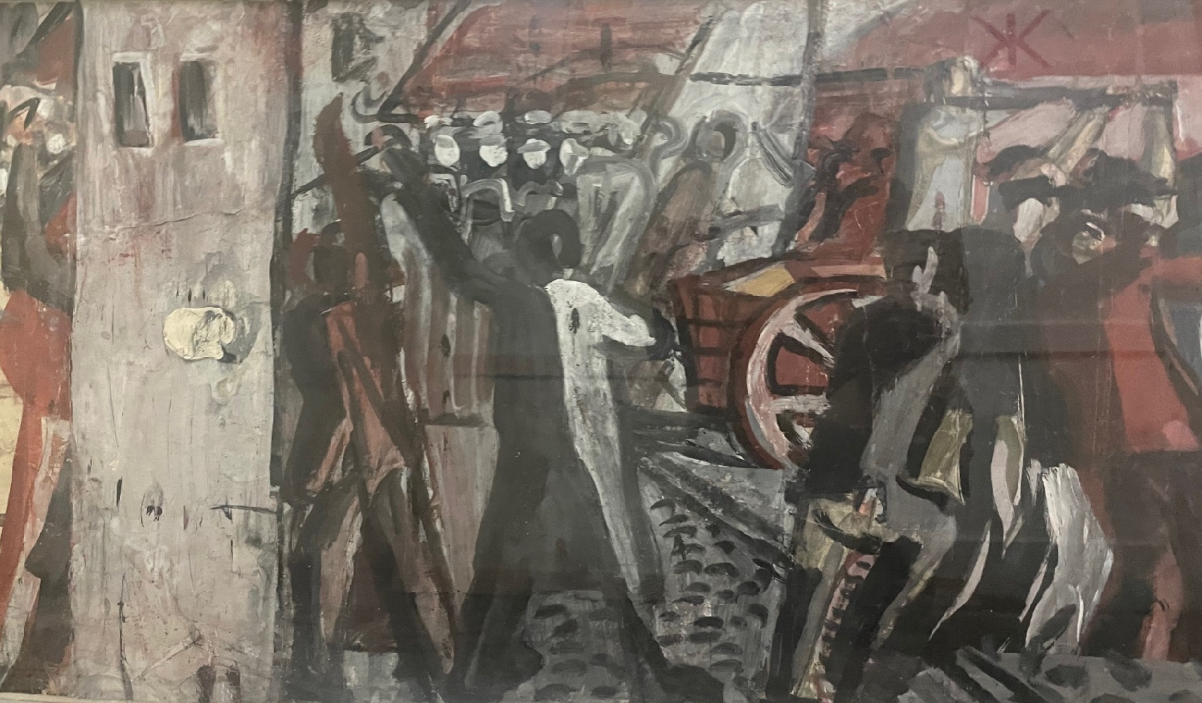 Васнецов Андрей Владимирович. Разгон демонстрации. Эскиз к неустановленной монументальной композиции Васнецов Андрей Владимирович. Разгон демонстрации. Эскиз к неустановленной монументальной композиции