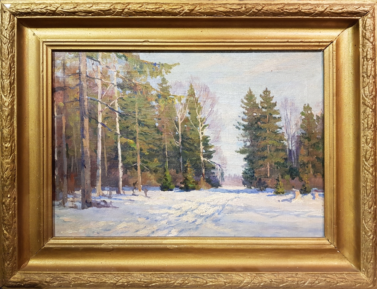 Неизвестный художник . Зимний день Неизвестный художник . Зимний день