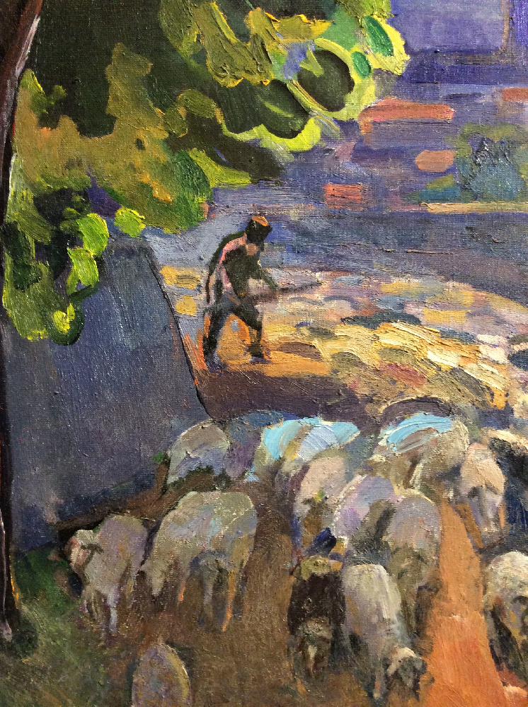 Васин Виктор Фёдорович. Средняя Азия. Пейзаж со стадом овец.
