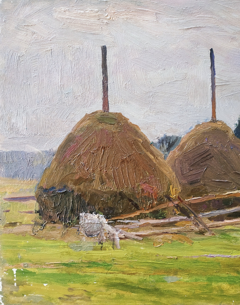 Грицай Алексей Михайлович. Стога сена с коровами Грицай Алексей Михайлович. Стога сена с коровами
