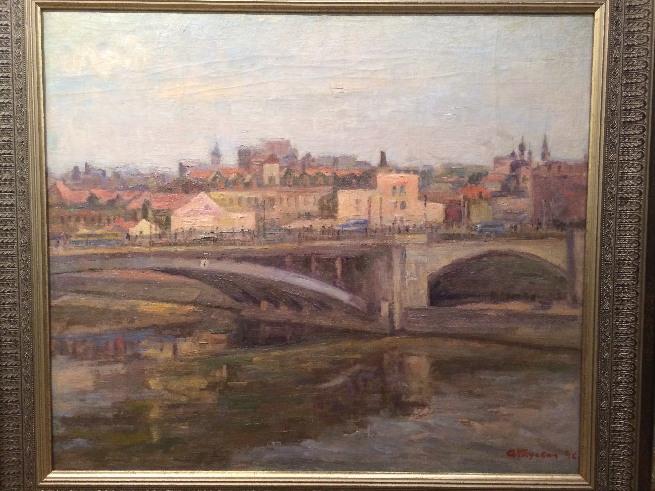 Глускин Александр Михайлович. Вид на Москва-реку и мост. Глускин Александр Михайлович. Вид на Москва-реку и мост.