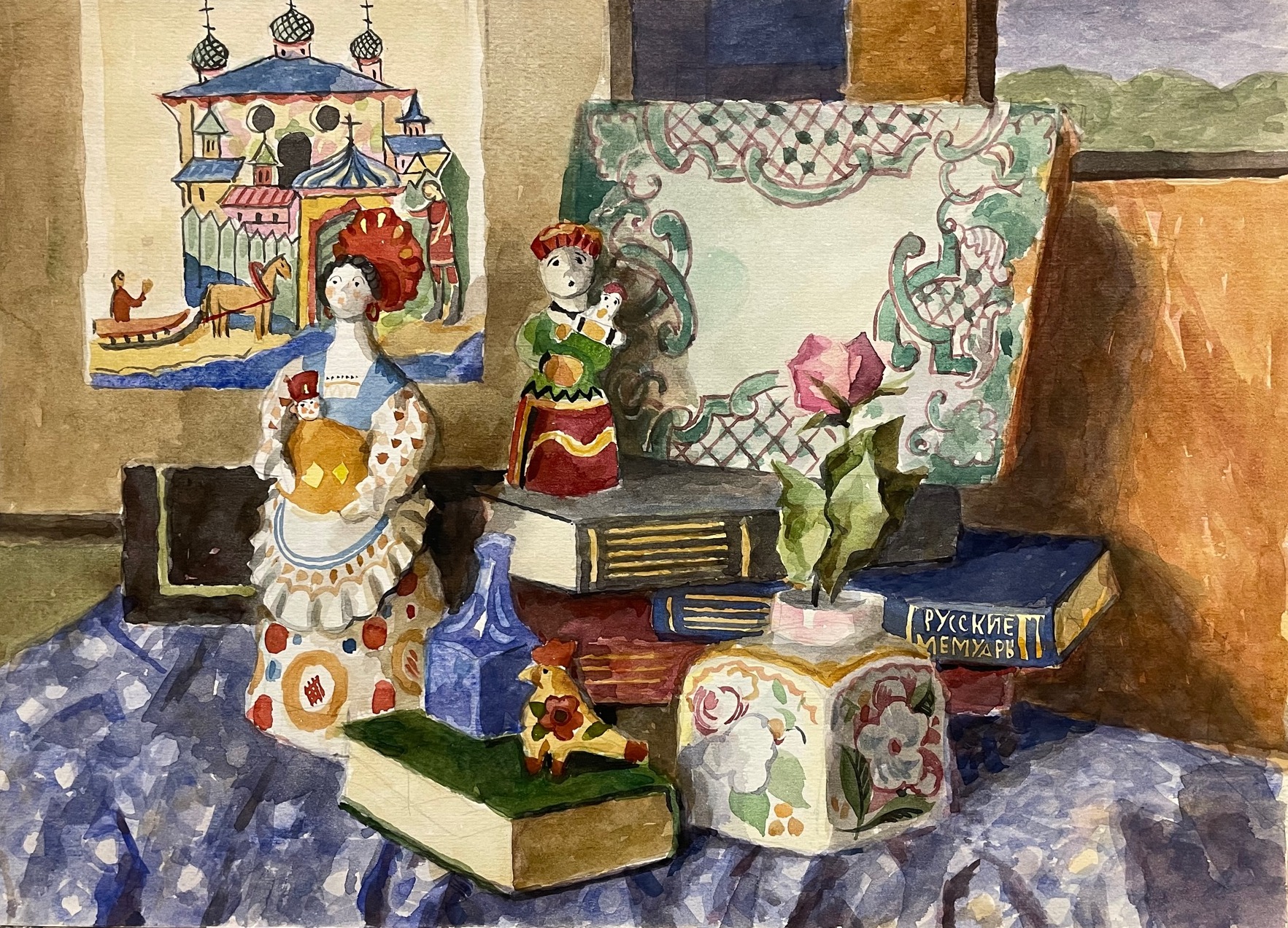 Кулаков Вадим Алексеевич. Натюрморт с дымковской игрушкой Кулаков Вадим Алексеевич. Натюрморт с дымковской игрушкой