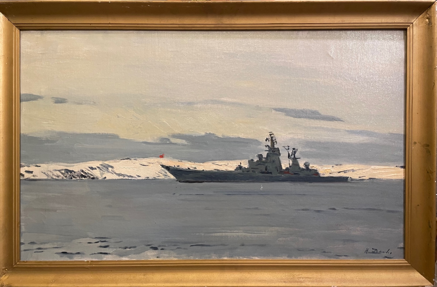 Денисов Николай Викторович. На рейде крейсер Денисов Николай Викторович. На рейде крейсер