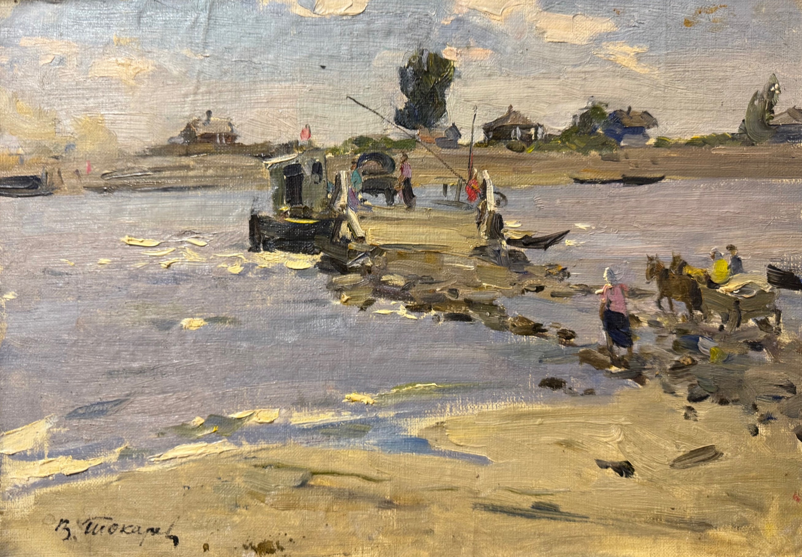 Токарев Владимир Федорович. Паром на реке