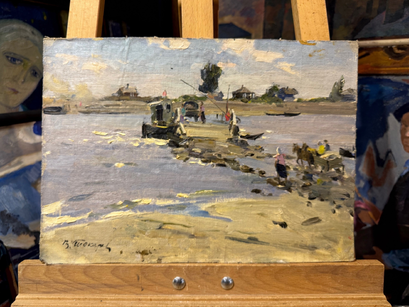 Токарев Владимир Федорович. Паром на реке