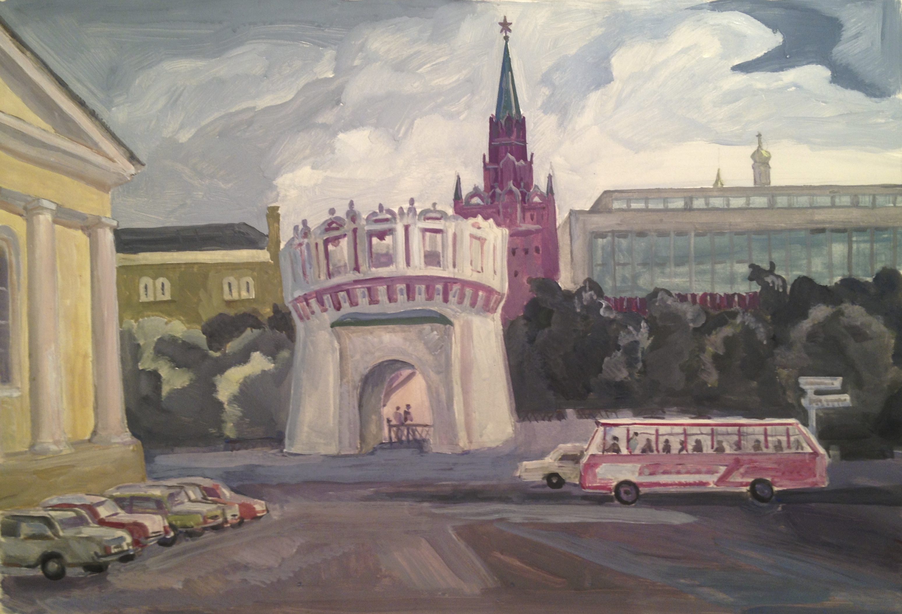 Пискарёва Анна Николаевна. Москва. У Троицких ворот Московского Кремля. Пискарёва Анна Николаевна. Москва. У Троицких ворот Московского Кремля.