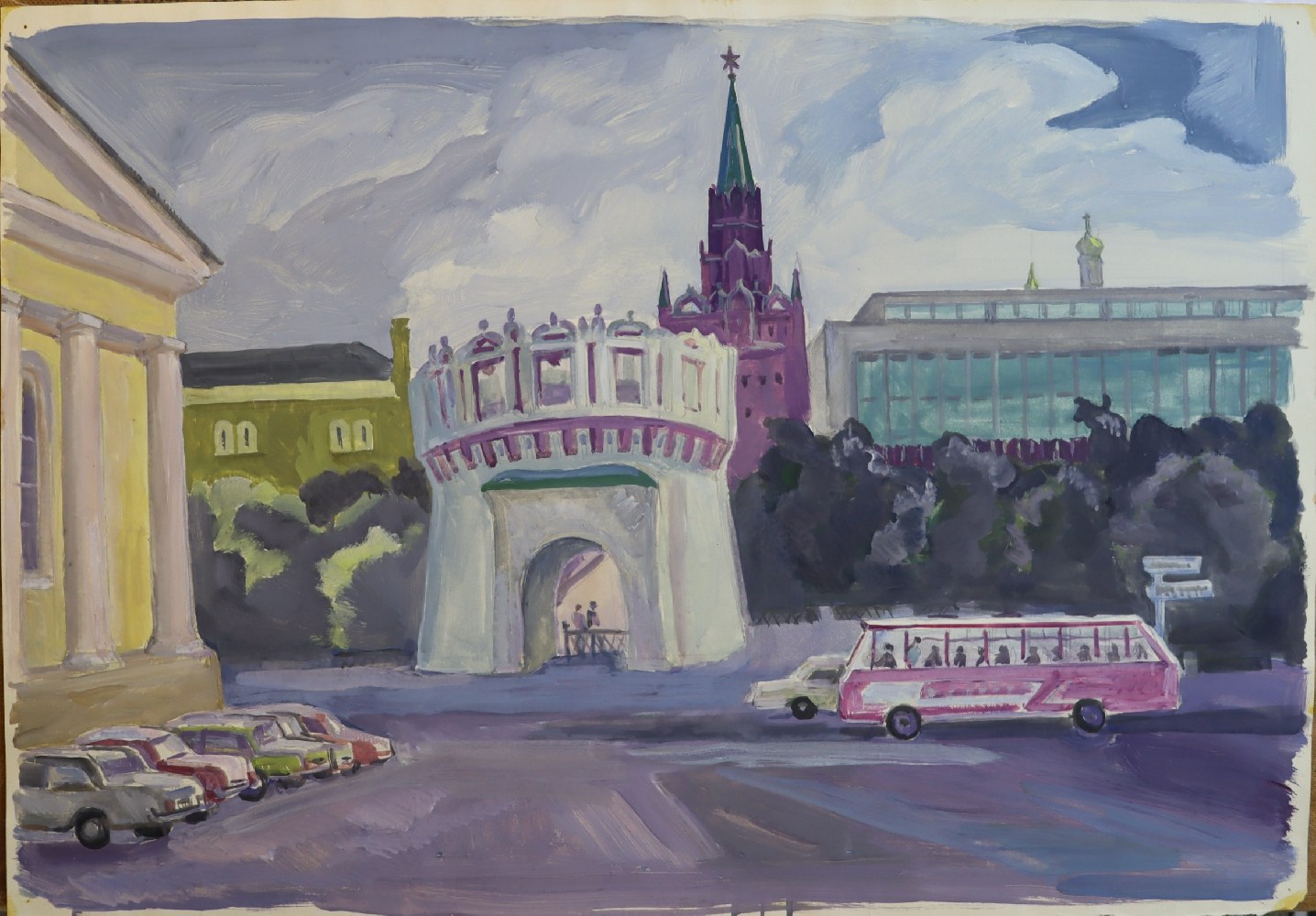 Пискарёва Анна Николаевна. Москва. У Троицких ворот Московского Кремля. Пискарёва Анна Николаевна. Москва. У Троицких ворот Московского Кремля.