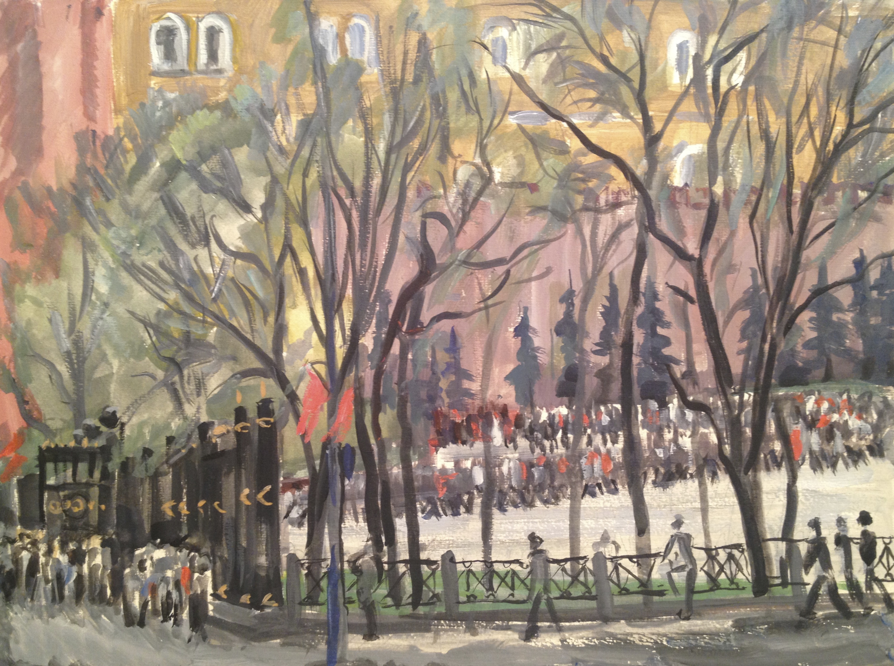 Пискарёва Анна Николаевна. Гуляния в Александровском саду. Пискарёва Анна Николаевна. Гуляния в Александровском саду.