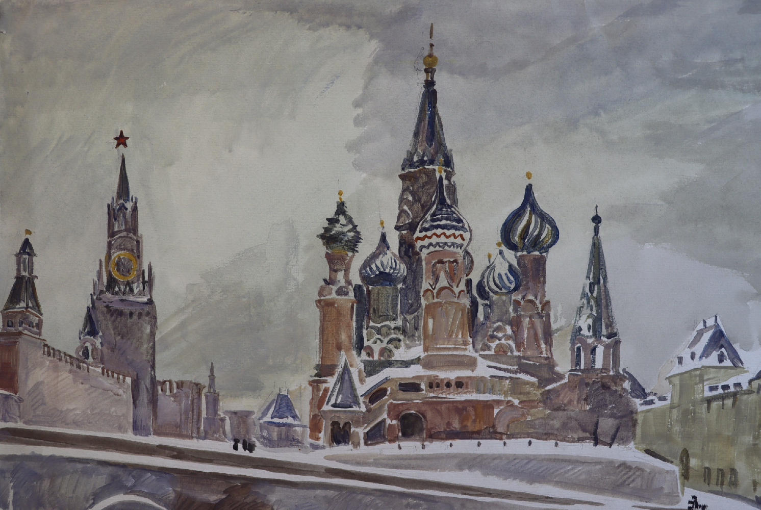 Пискарёва Анна Николаевна. Вид на собор Василия Блаженного
