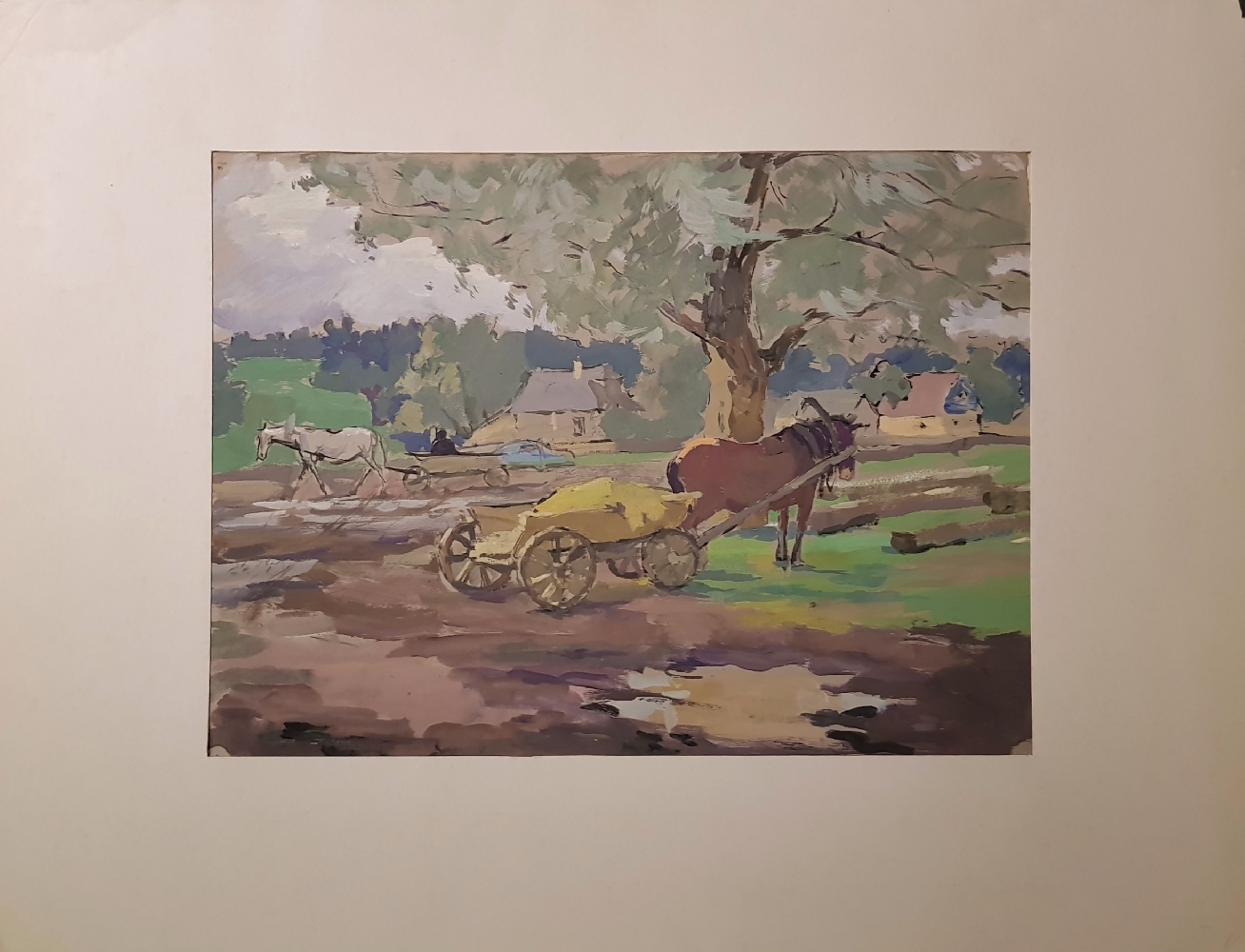 Пискарева Анна Николаевна. Лошадь с повозкой Пискарева Анна Николаевна. Лошадь с повозкой