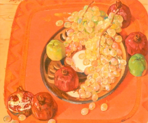 Якупов Харис Абдрахманович. Фрукты на красном. Якупов Харис Абдрахманович. Фрукты на красном.