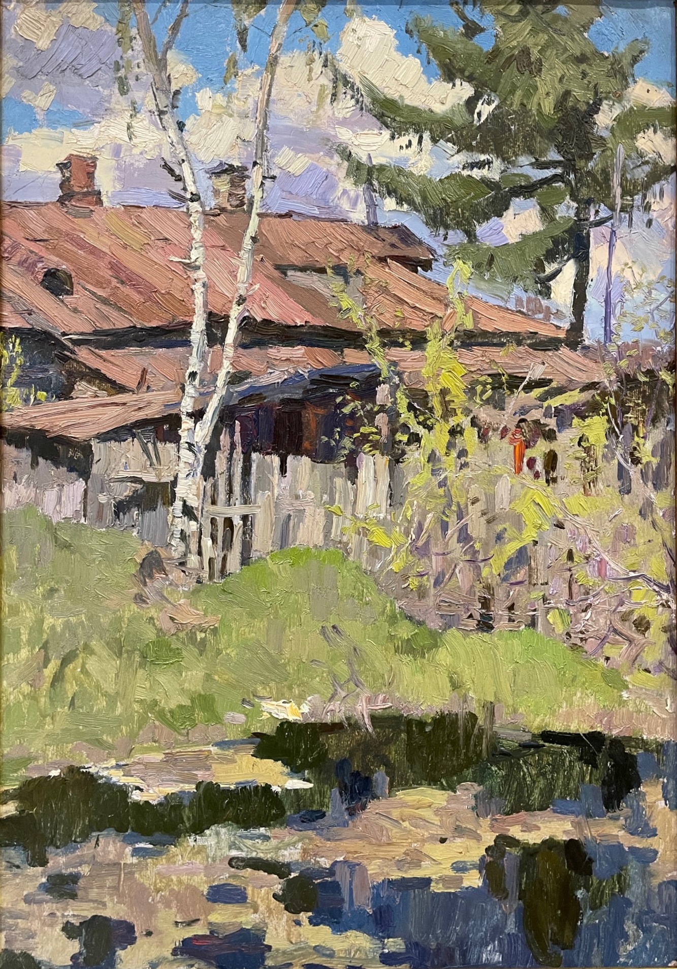 Титов Анатолий Михайлович. Заросший пруд в деревне. Титов Анатолий Михайлович. Заросший пруд в деревне.