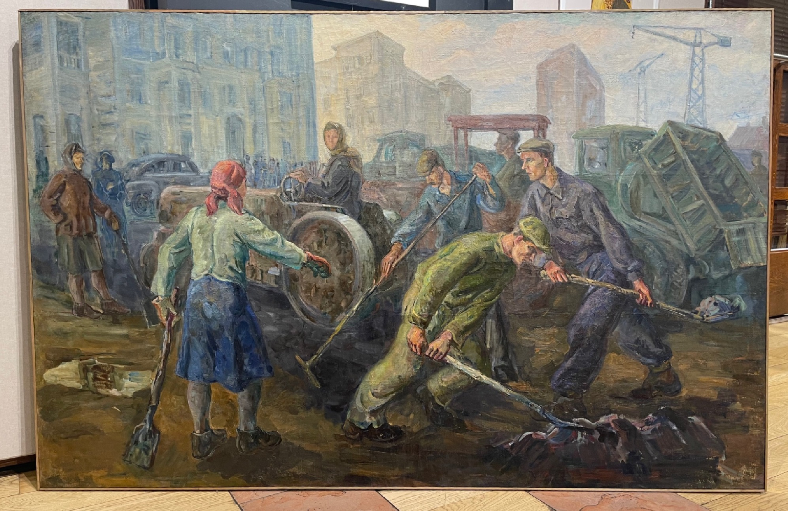 Кузнецов Виктор. Укладка асфальта на улицах Москвы Кузнецов Виктор. Укладка асфальта на улицах Москвы