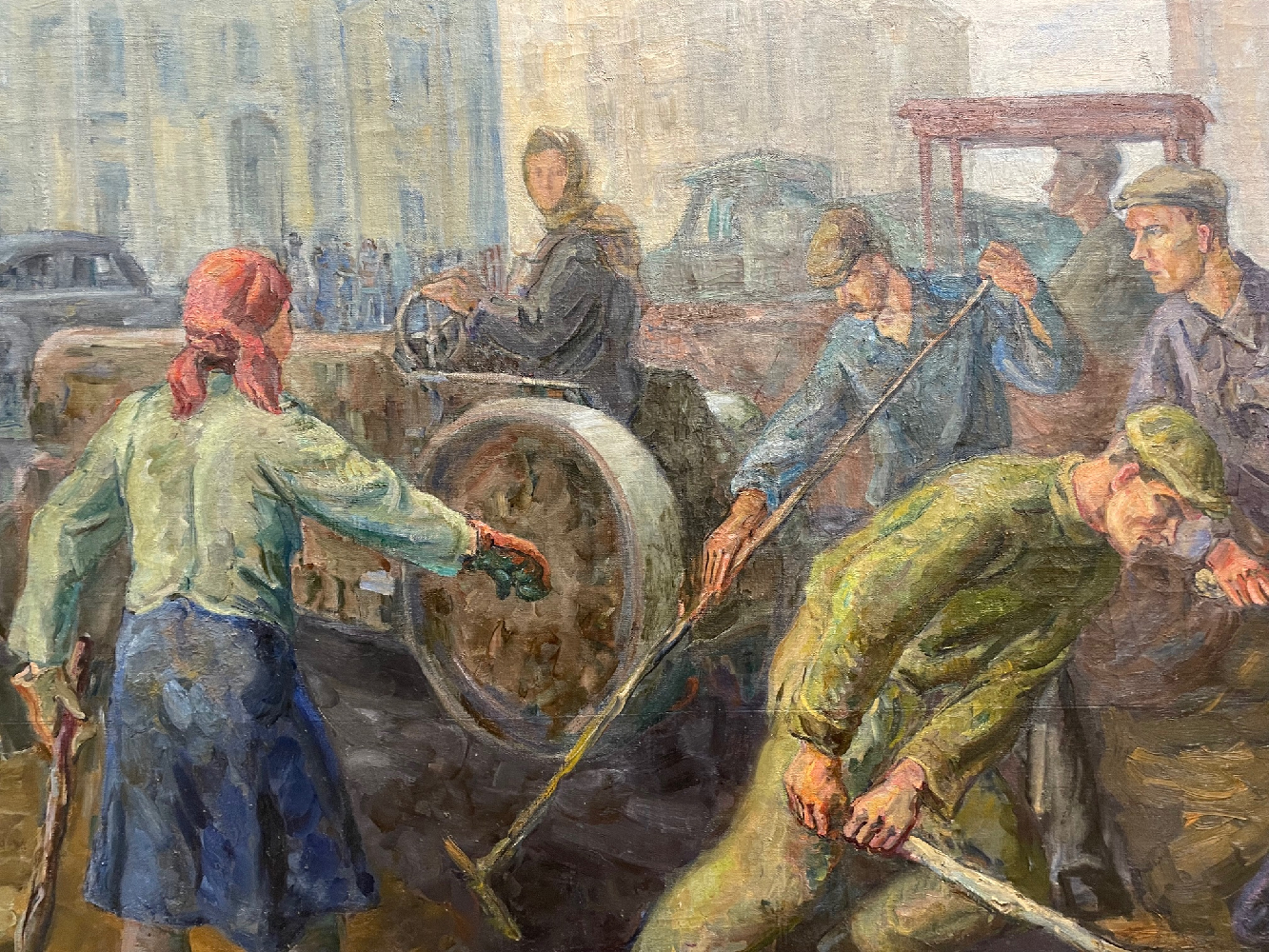 Кузнецов Виктор. Укладка асфальта на улицах Москвы Кузнецов Виктор. Укладка асфальта на улицах Москвы
