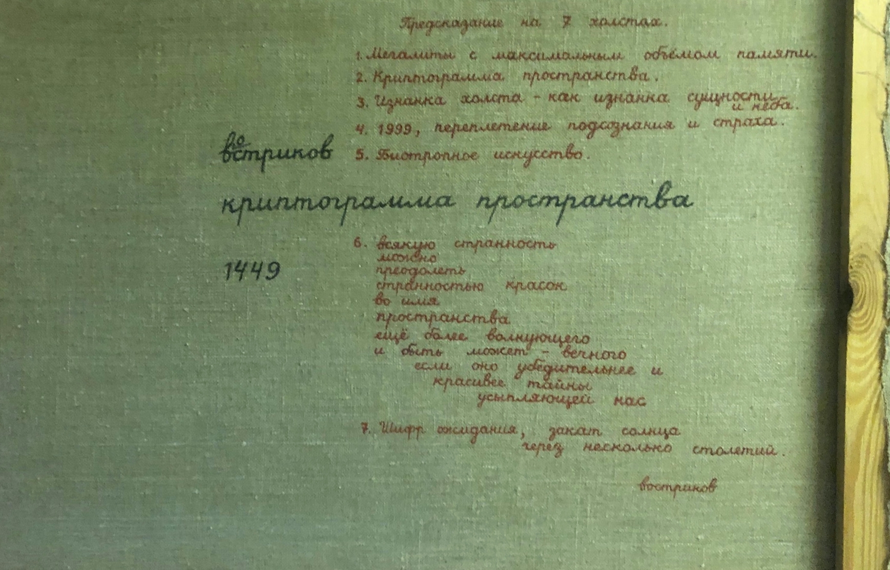 Оборот. Востриков Николай. Криптограмма пространства Оборот. Востриков Николай. Криптограмма пространства