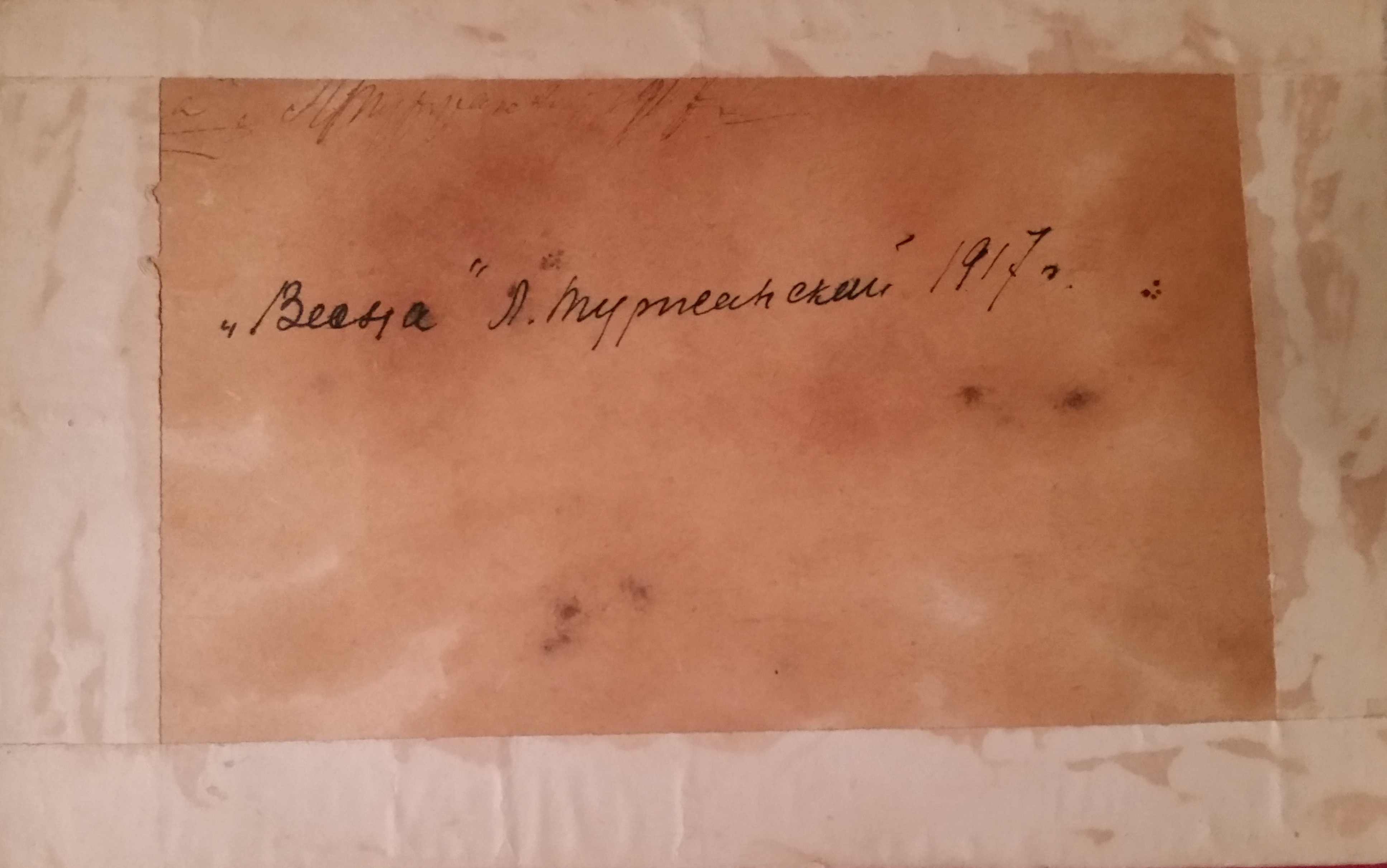 Оборот. Туржанский Леонард Викторович. Весна. Оборот. Туржанский Леонард Викторович. Весна.