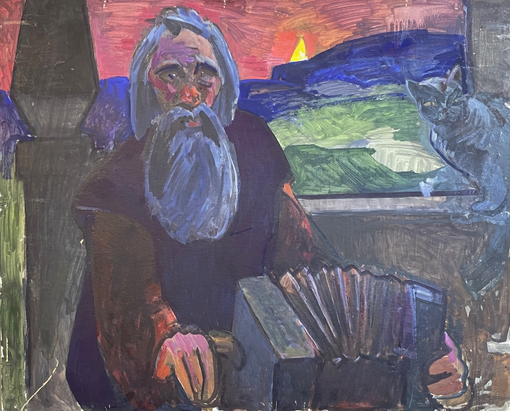 Оборот. Васин Виктор Фёдорович. Мальчик с птицей