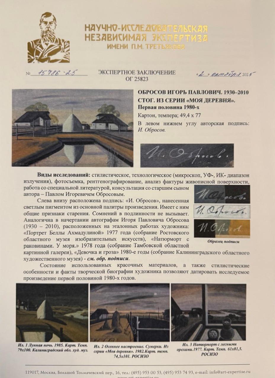 Эксперт. Обросов Игорь Павлович. Деревня