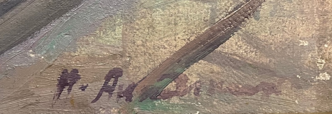 Подпись. Антипин Николай Николаевич. Ленинград. Весна. Набережная Фонтанки.