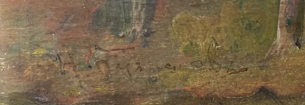 Подпись. Кузнецов Николай Дмитриевич. Пейзаж с коровой Подпись. Кузнецов Николай Дмитриевич. Пейзаж с коровой