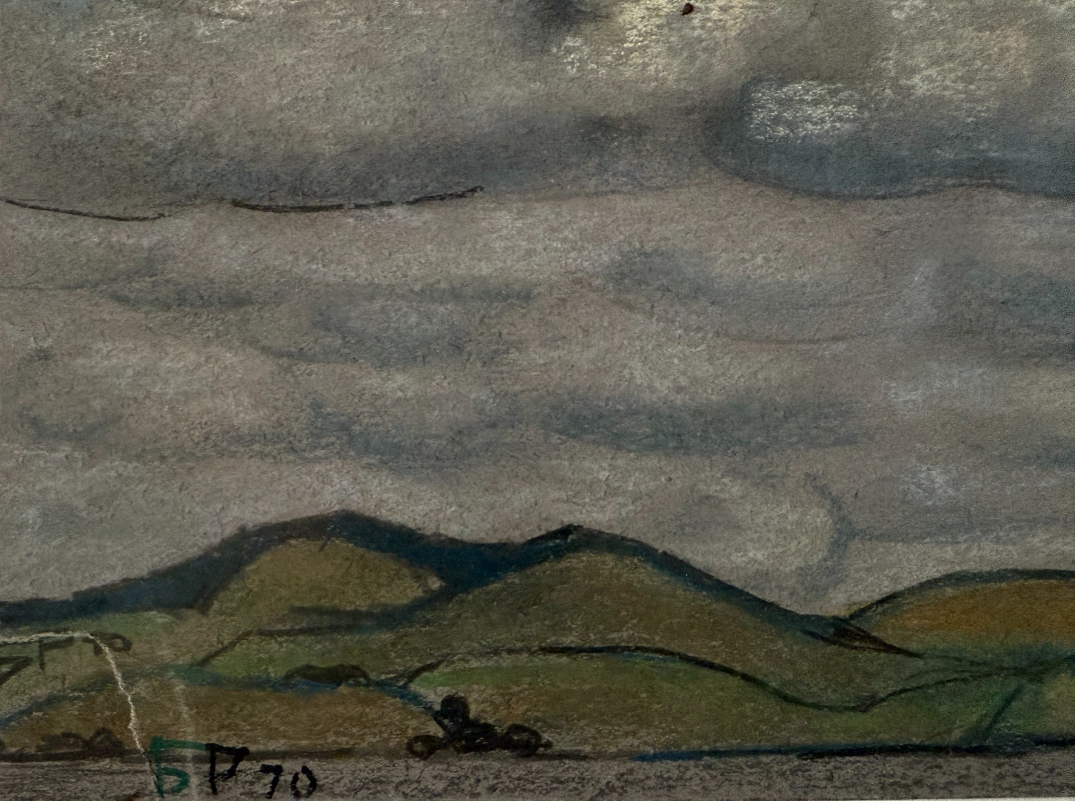 Подпись. Смирнов-Русецкий Борис Алексеевич. Себеж. Облака над озером