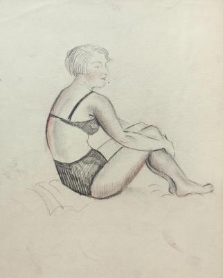 Обручева Нина Николаевна. Женщина в купальнике