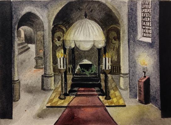 Обручева Нина Николаевна. В церкви