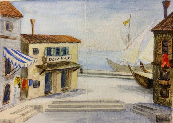 Обручева Нина Николаевна. Городок на берегу моря