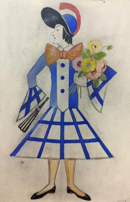 Обручева Нина Николаевна. Женщина с цветами