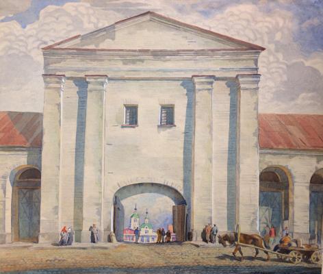 Хряков Александр Фёдорович. Город Владимир. Вход на Базарную площадь.