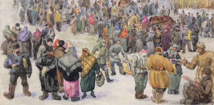 Хряков Александр Фёдорович. Толпа.