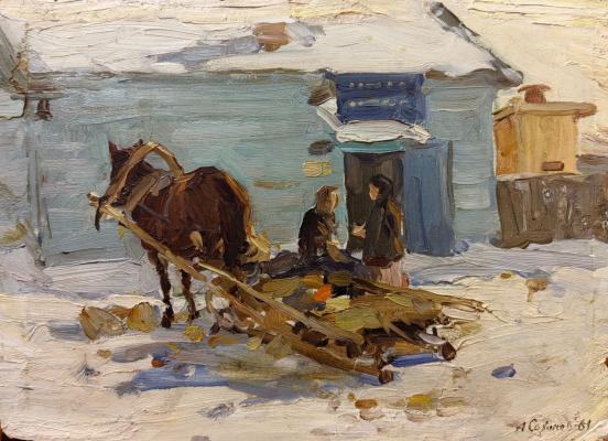 Саханов Александр Иванович. У магазина