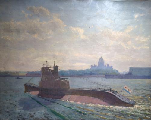 Титов Иван Филиппович. Подлодка на Неве.