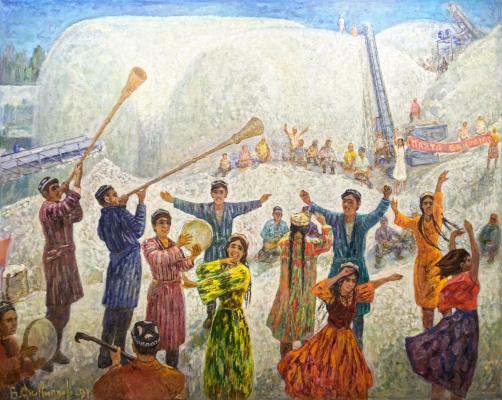 Филиппов Виктор Варламович. Пахта байрам. Праздник труда.
