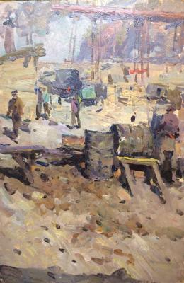 Алексеев Адольф Евгеньевич. Бочки с горючим