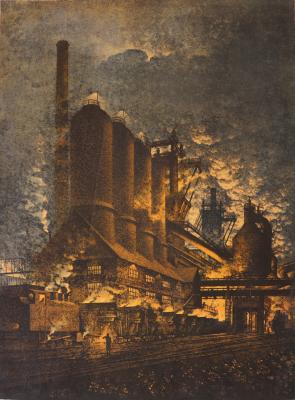 Ванеев Петр Иванович. Доменный цех ночью