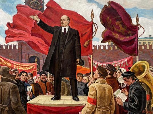 Рыжих Виктор Иванович. Выступление В. И. Ленина на трибуне