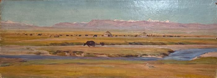 Павлов Олег Борисович. Алтай. Кош-Агач. Пейзаж с яками