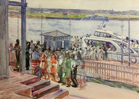 Лапин Василий Алексеевич. У причала. 124