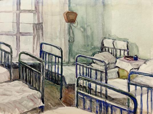 Лапин Василий Алексеевич. Больничная палата. 160