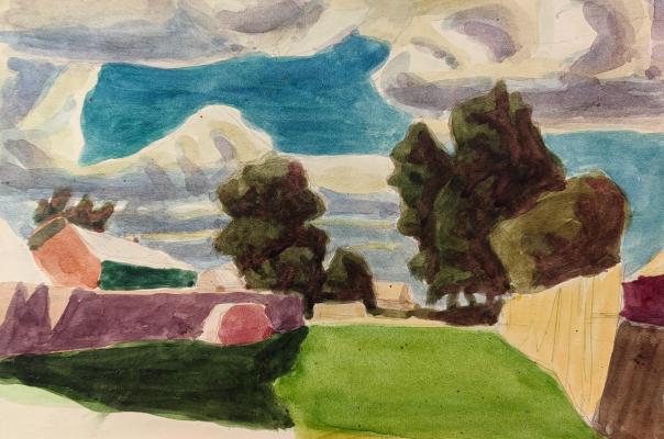 Курило Леонид Григорьевич. Деревенский пейзаж. 2