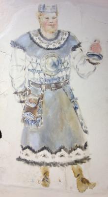 Федоровский Федор Федорович. Эскиз костюма к опере "Золотой петушок" Н. Римского-Корсакова