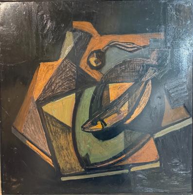 Мария Викторовна Эльконина "Натюрморт с рыбой и луковицей." Мария Викторовна Эльконина "Натюрморт с рыбой и луковицей."