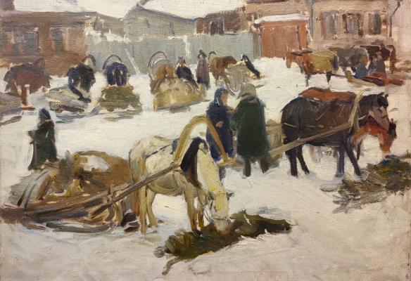 Волков Александр Васильевич. На базаре