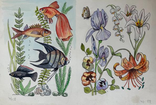 Кажоян Ваган Аветикович. Рыбы и цветы
