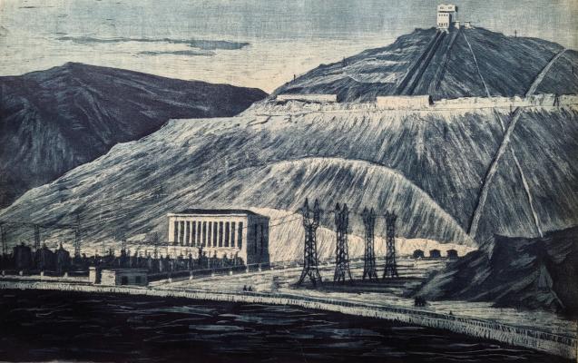 Рачия(Грачия) Липаритович Рухкян "Общий вид Гюмрийской ГЭС" Рачия(Грачия) Липаритович Рухкян "Общий вид Гюмрийской ГЭС"