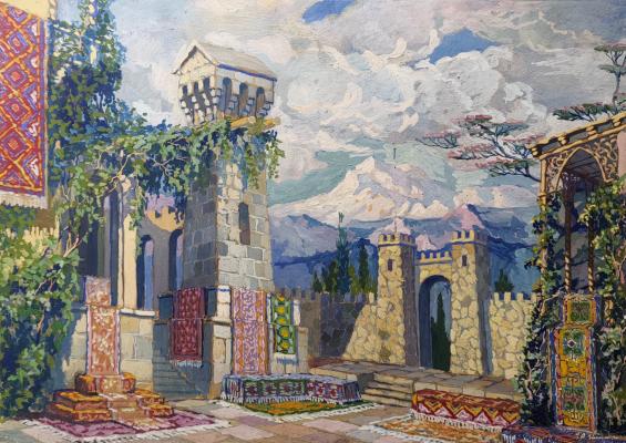 Минасян Каро Арутюнович. Эскиз декорации к опере "Демон"